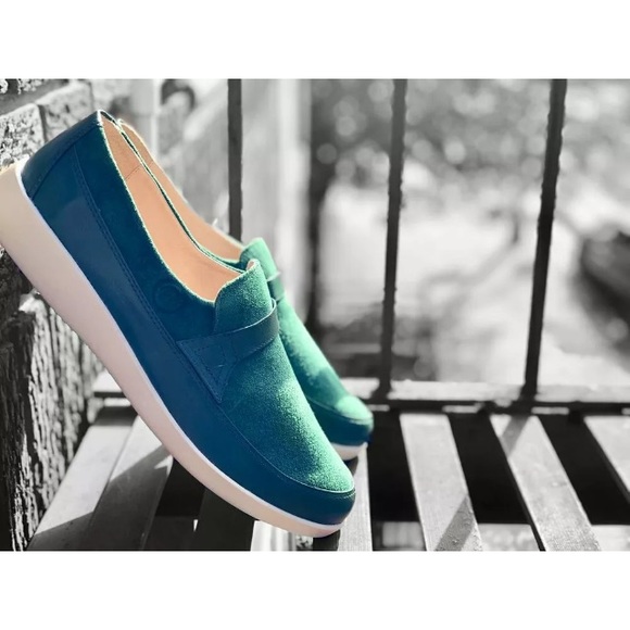 green bally shoes